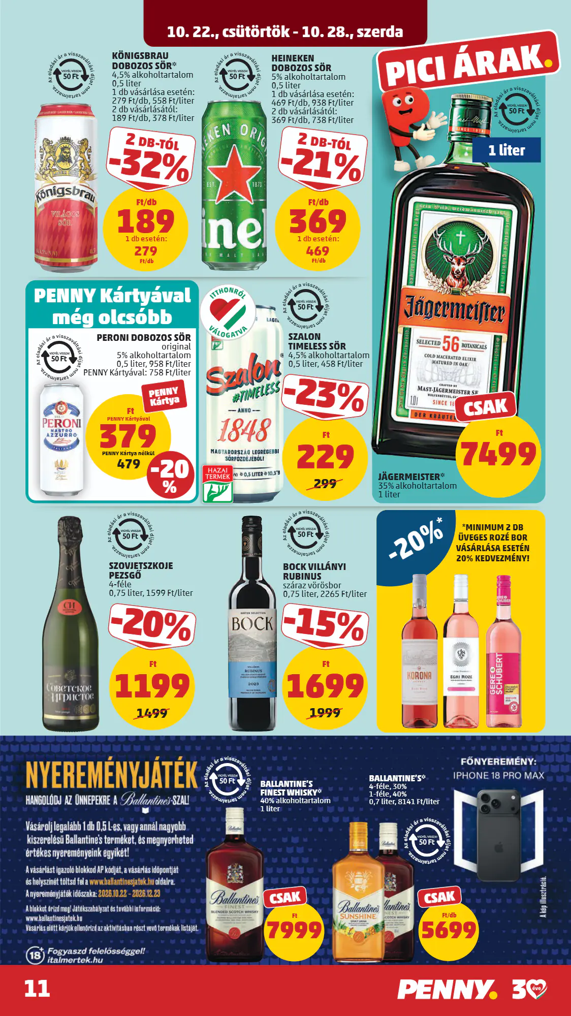 Penny Market akciós újság 2026.10.22-től - 15. oldal.