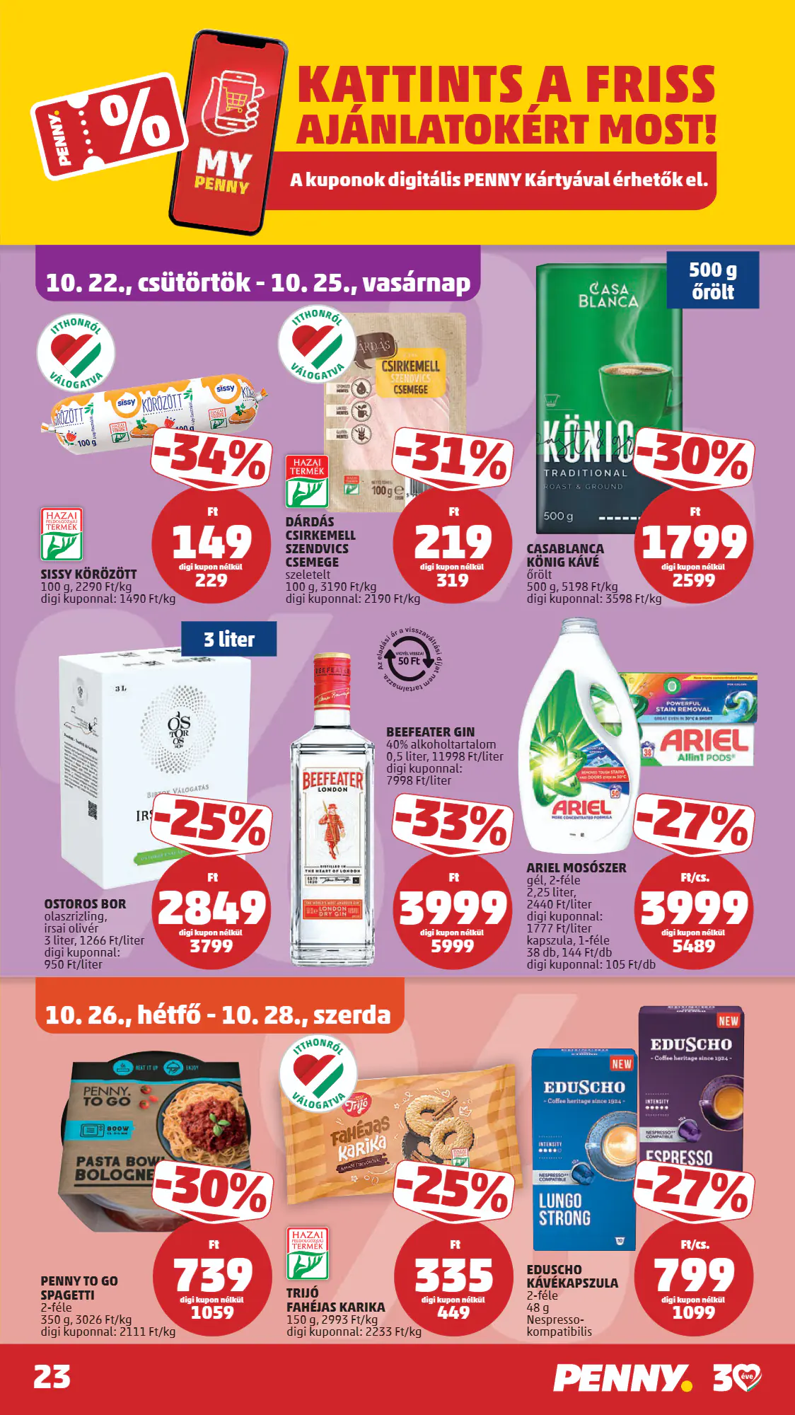 Penny Market akciós újság 2026.10.22-től - 27. oldal.
