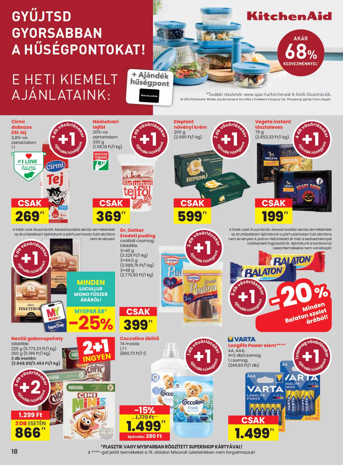 Spar akciós újság 2026.10.22-től - 18. oldal.