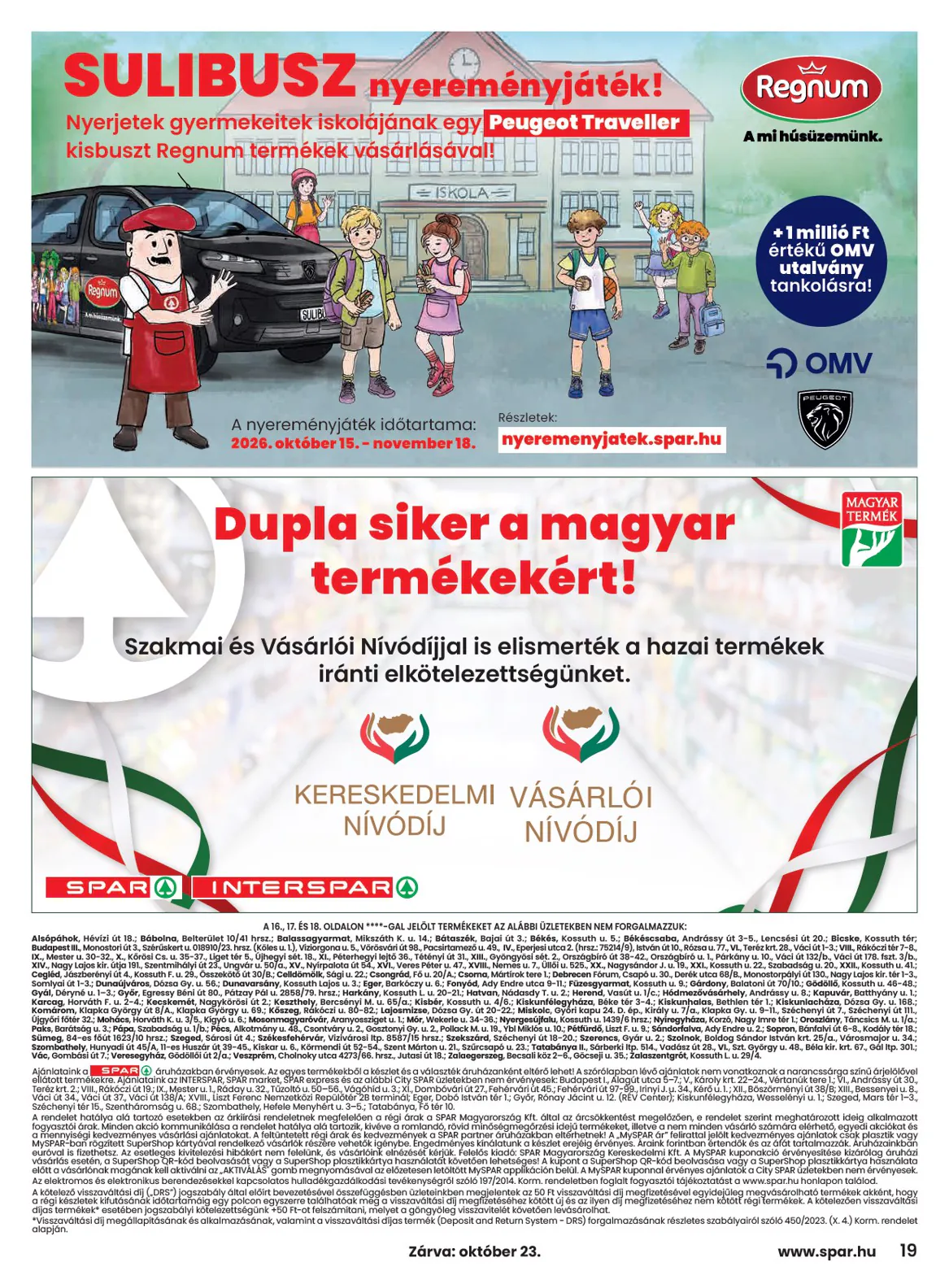 Spar akciós újság 2026.10.22-től - 19. oldal.