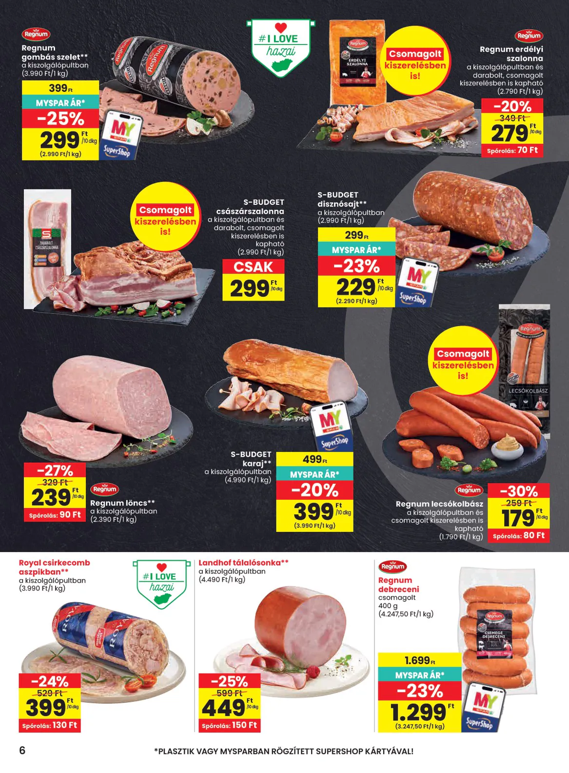Spar akciós újság 2026.10.22-től - 6. oldal.