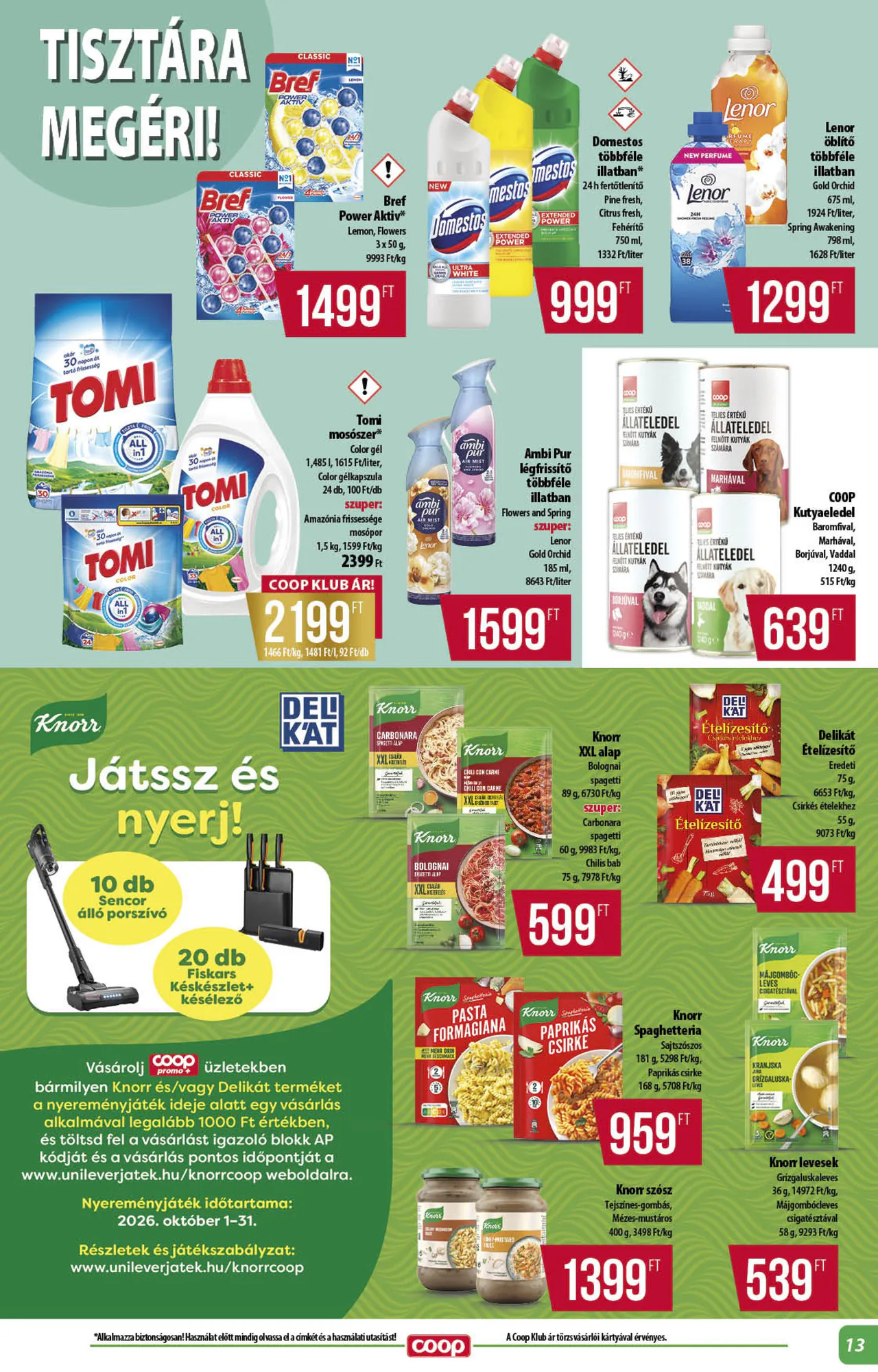 Coop akciós újság 2026.10.22-től - 13. oldal.