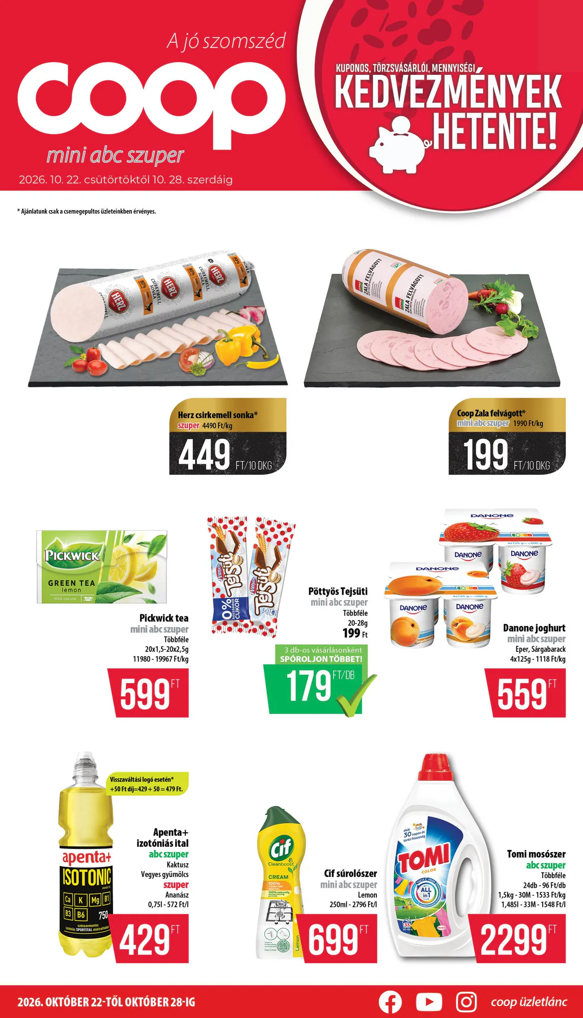 Coop akciós újság 2026.10.22-től - 1. oldal.