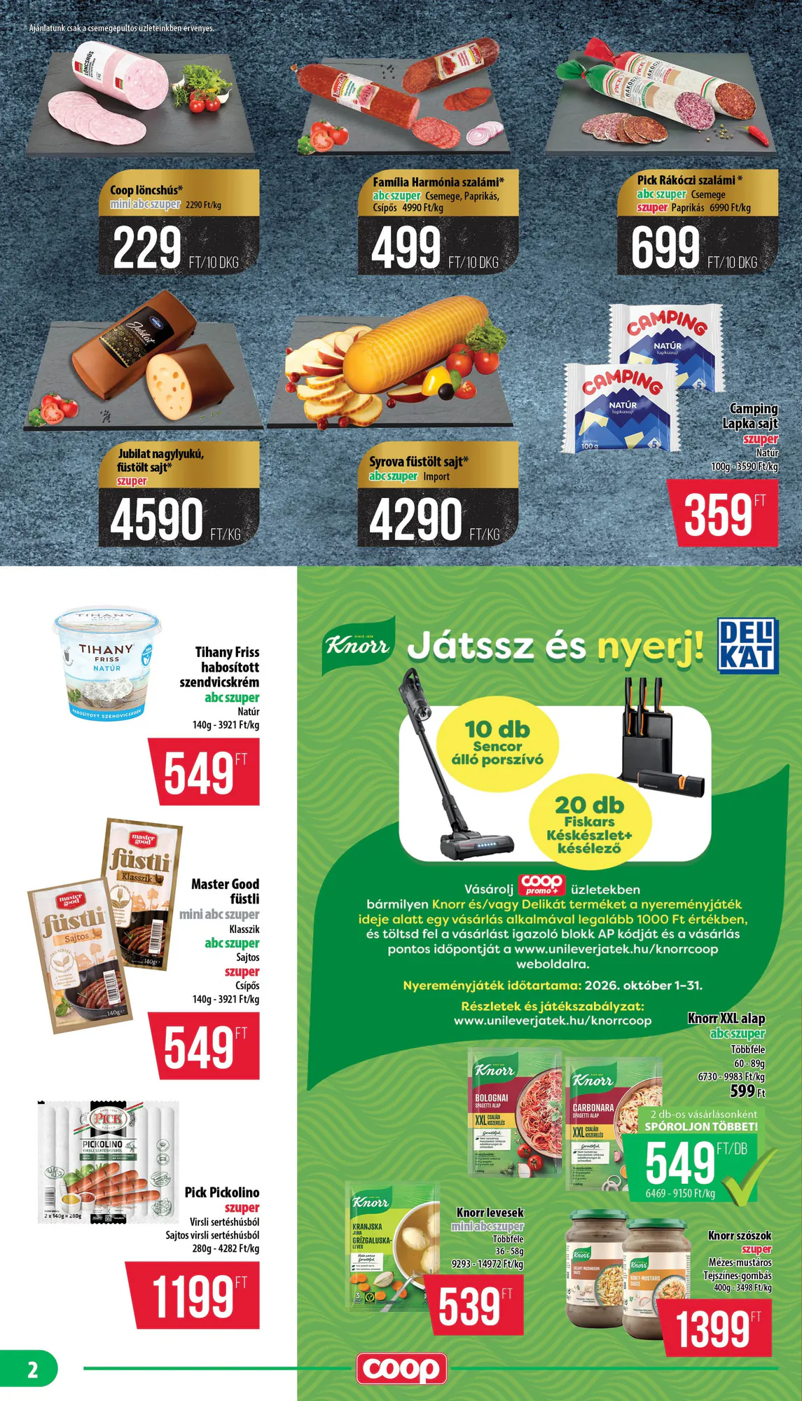 Coop akciós újság 2026.10.22-től - 2. oldal.