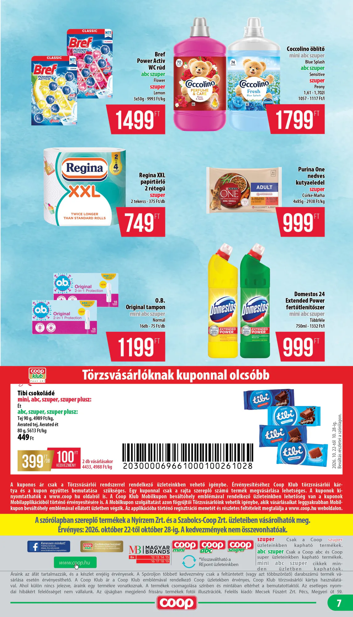 Coop akciós újság 2026.10.22-től - 7. oldal.