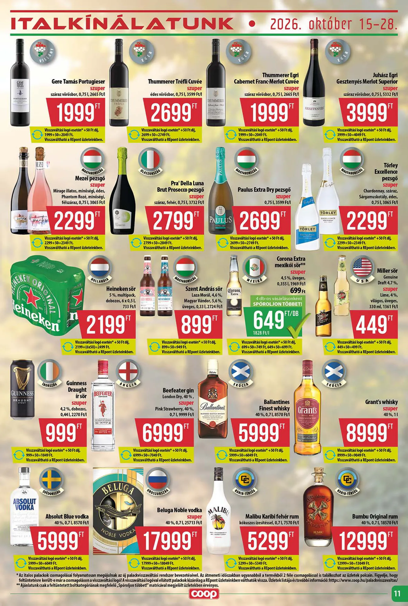 Coop akciós újság 2026.10.22-től - 11. oldal.