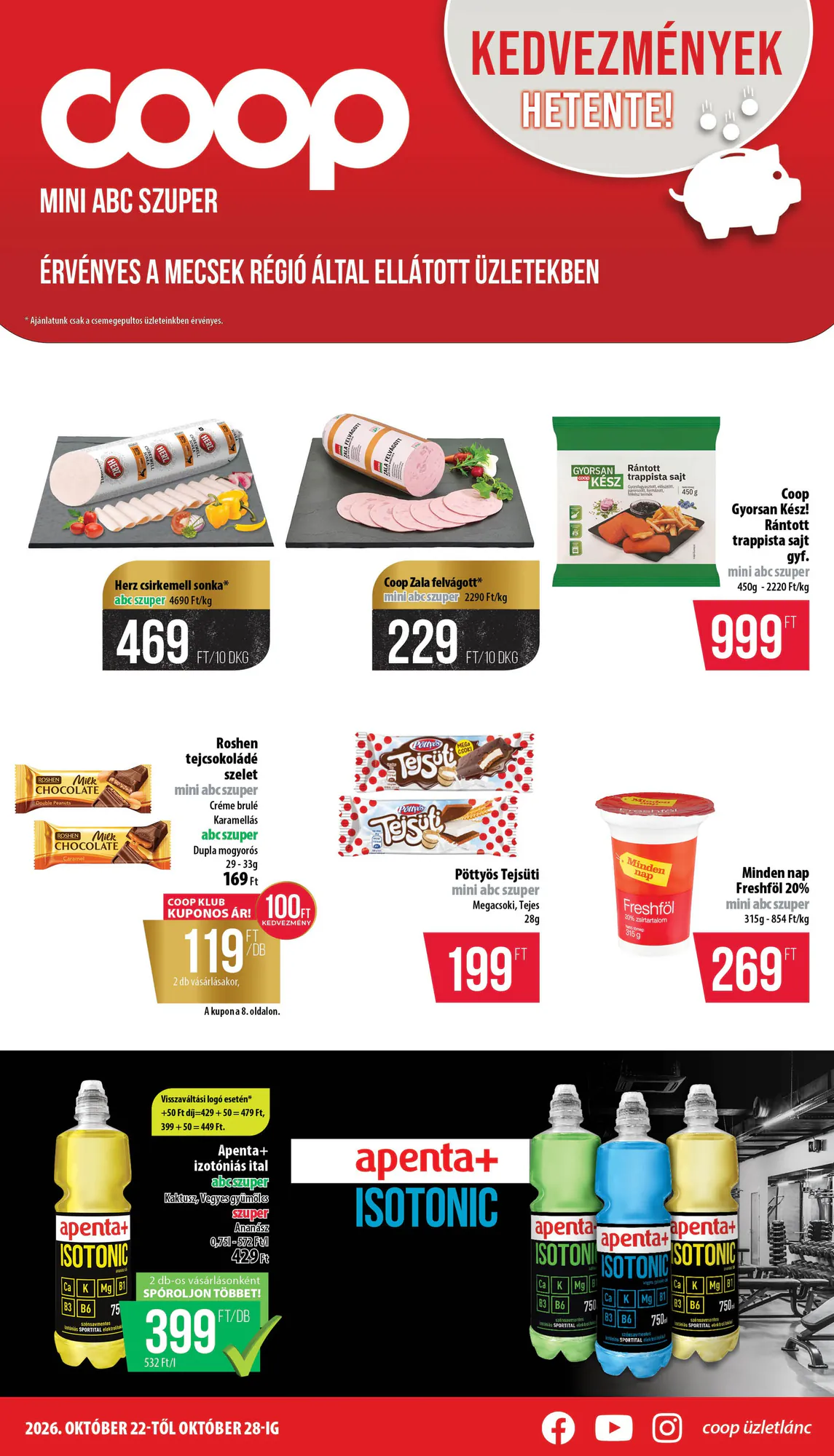 Coop akciós újság 2026.10.22-től - 1. oldal.