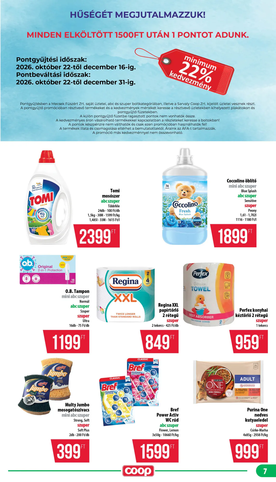 Coop akciós újság 2026.10.22-től - 7. oldal.