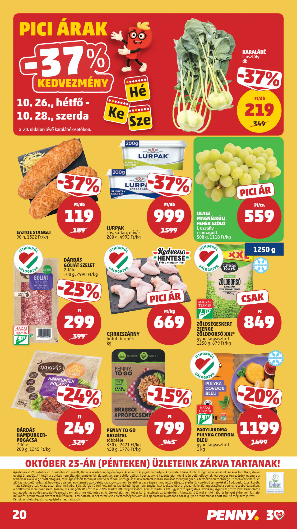 Penny Market akciós újság 2026.10.22-től - 24. oldal.