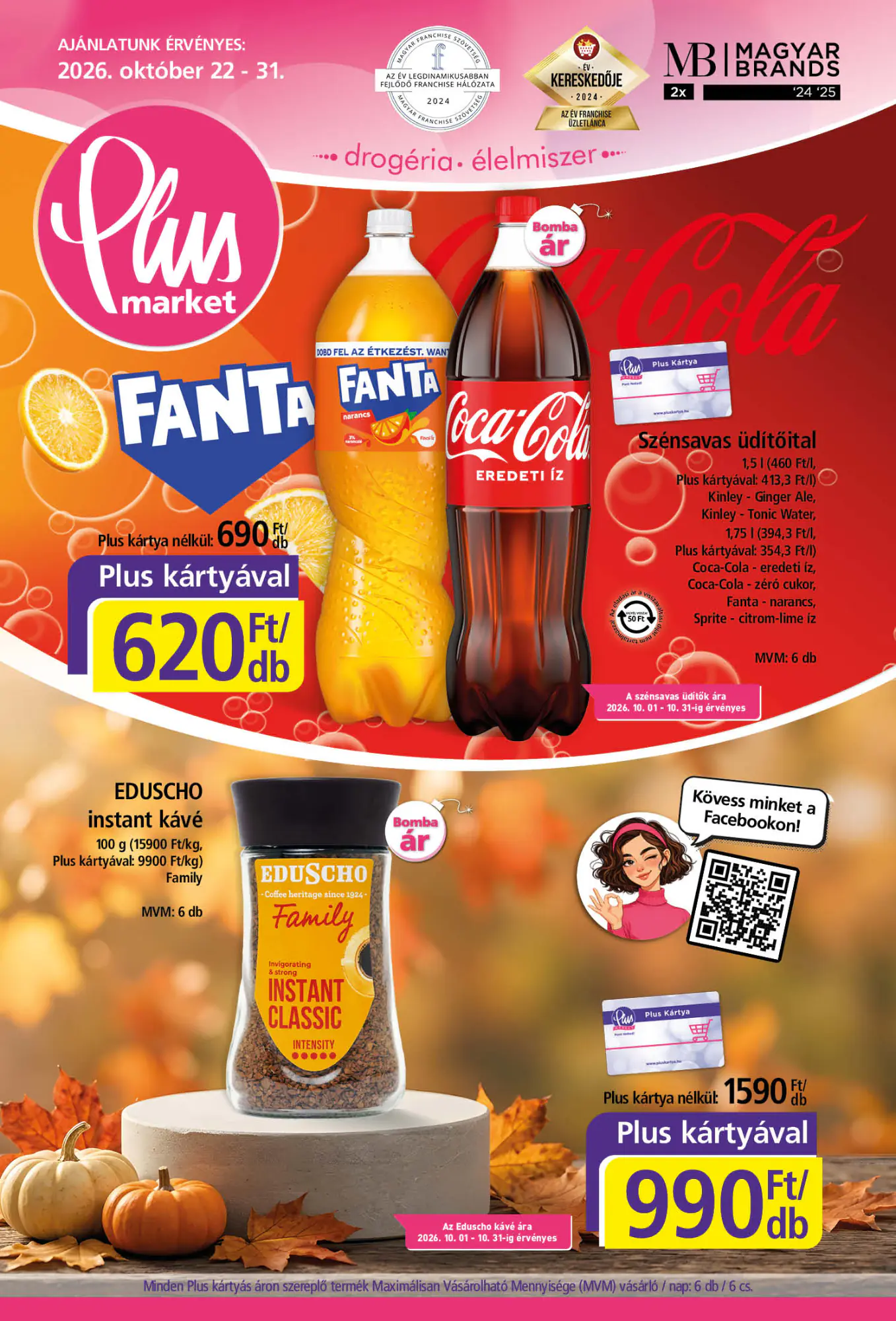 PlusMarket akciós újság 2026.10.22-től - 1. oldal.