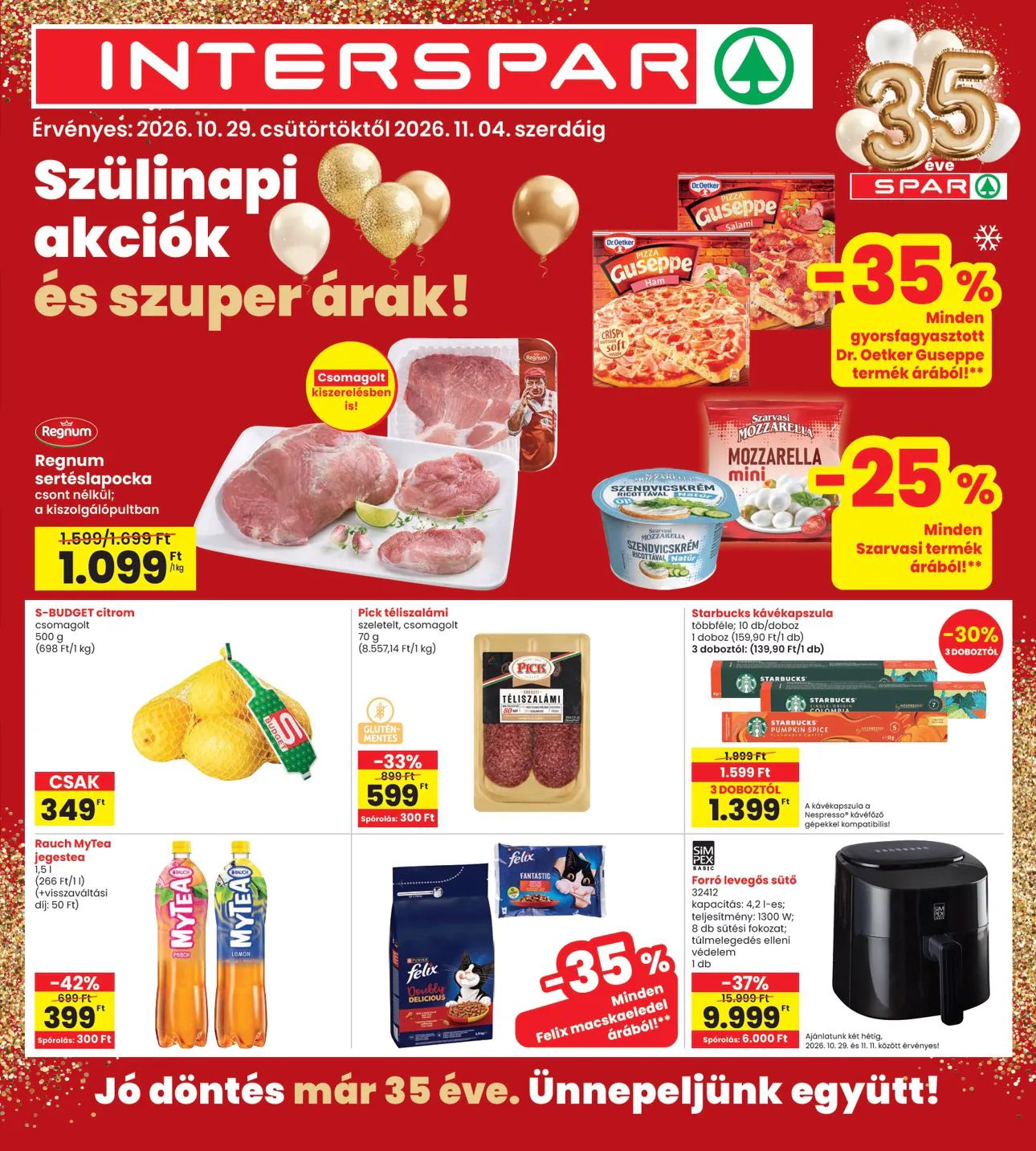 Interspar akciós újság 2026.10.29-től - 1. oldal.