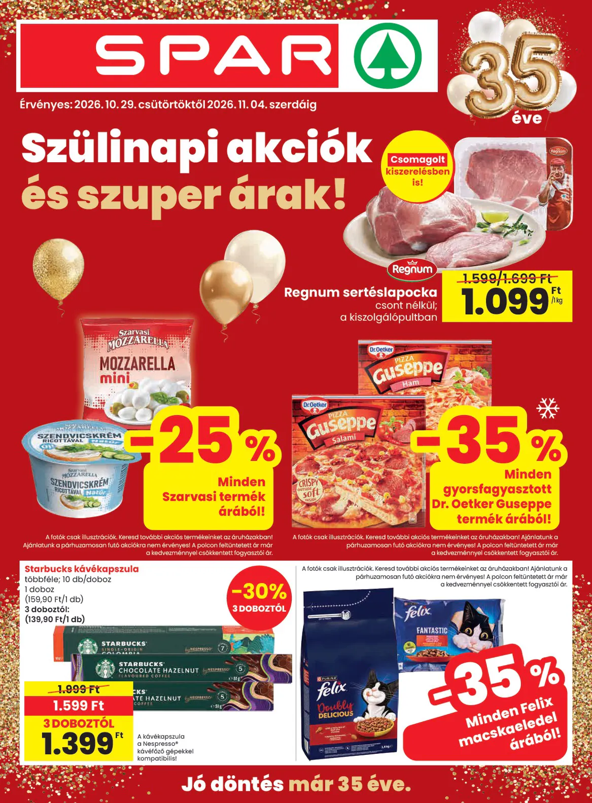 Spar akciós újság 2026.10.29-től - 1. oldal.
