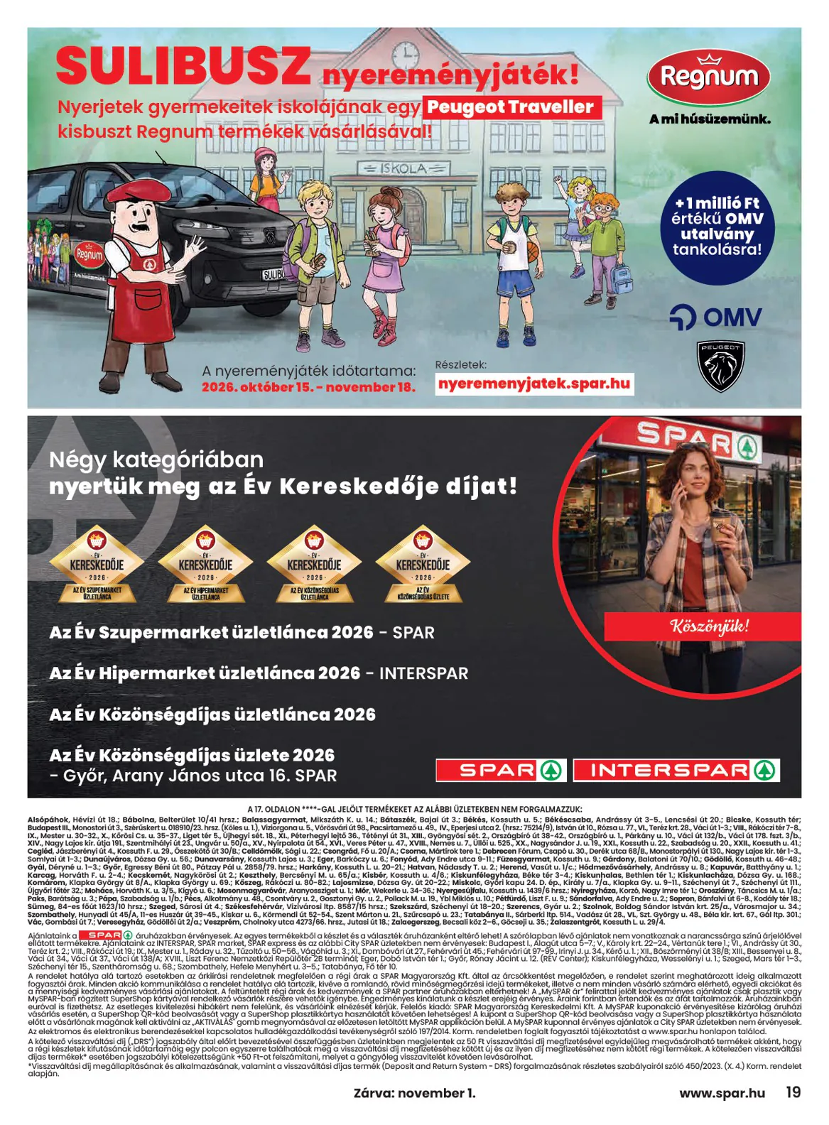 Spar akciós újság 2026.10.29-től - 19. oldal.