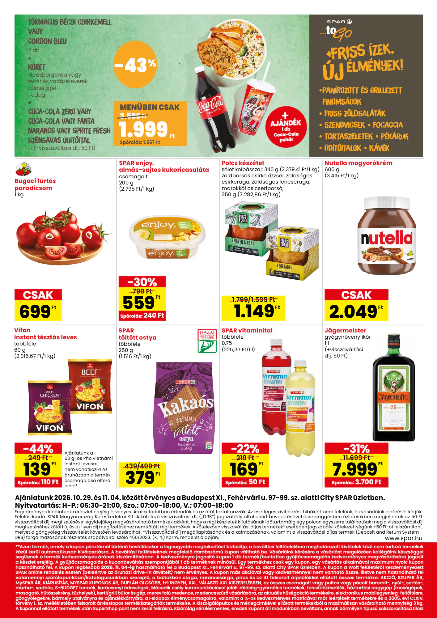Spar Market akciós újság 2026.10.29-től - 2. oldal.
