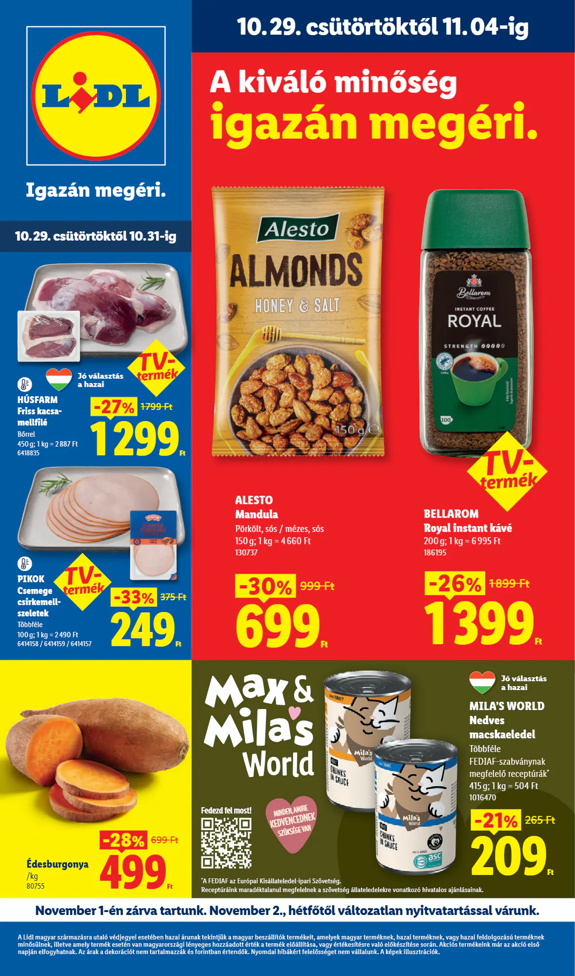 Lidl akciós újság 2026.10.29-től - 1. oldal.