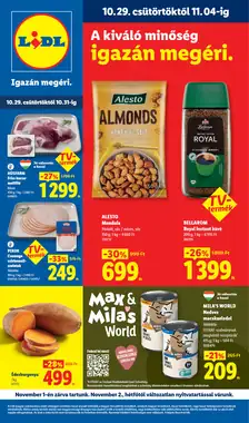 Lidl akciós újság 2026.10.29-től
