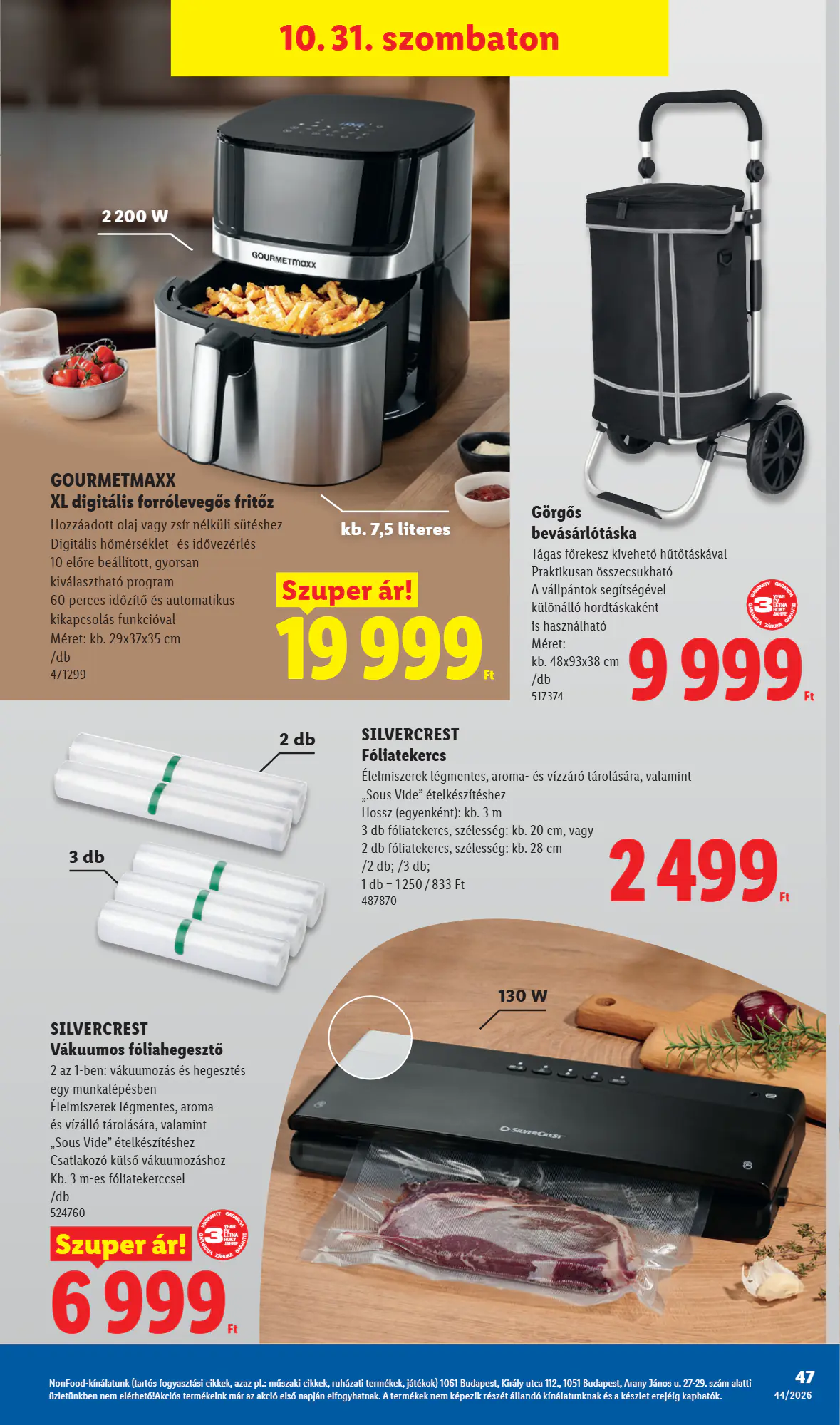Lidl akciós újság 2026.10.29-től - 47. oldal.