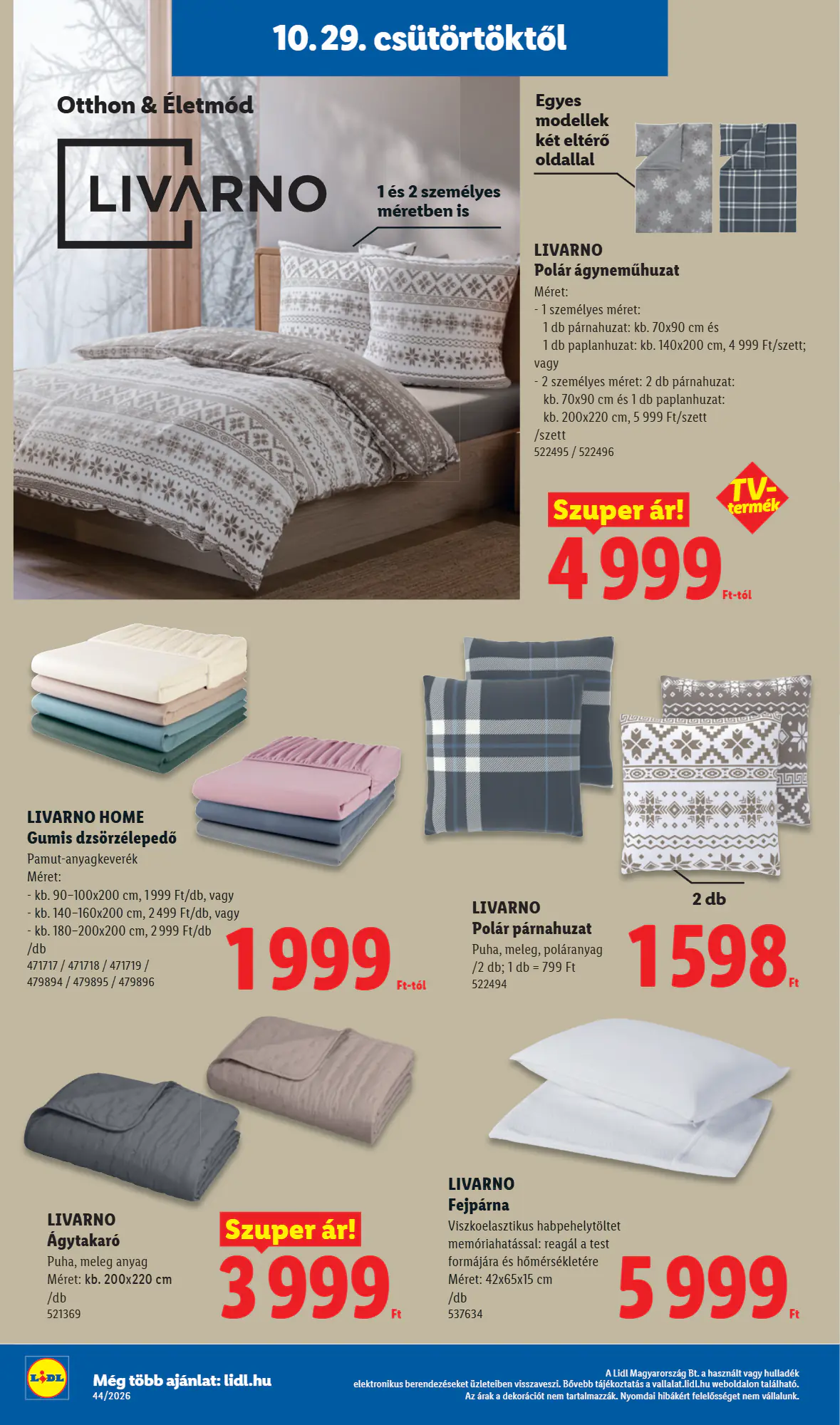 Lidl akciós újság 2026.10.29-től - 4. oldal.