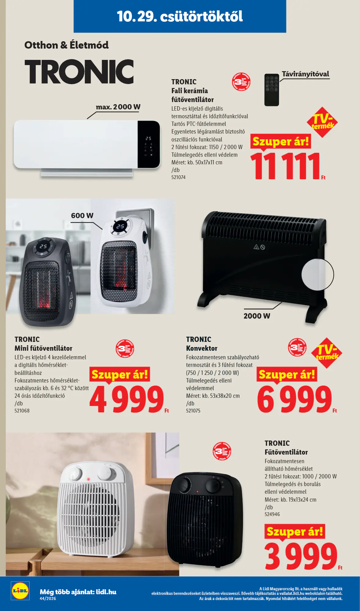 Lidl akciós újság 2026.10.29-től - 8. oldal.