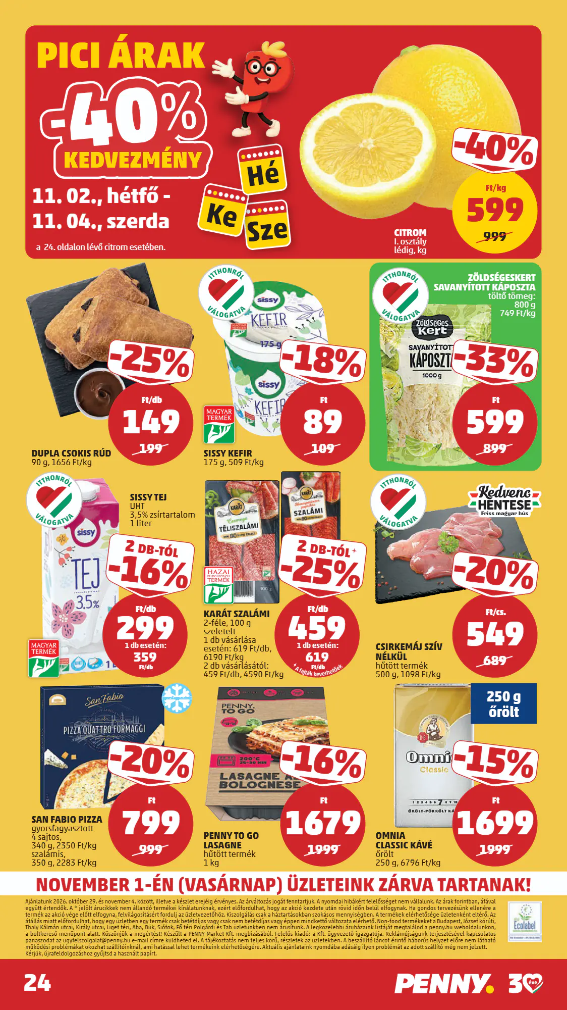 Penny Market akciós újság 2026.10.29-től - 28. oldal.