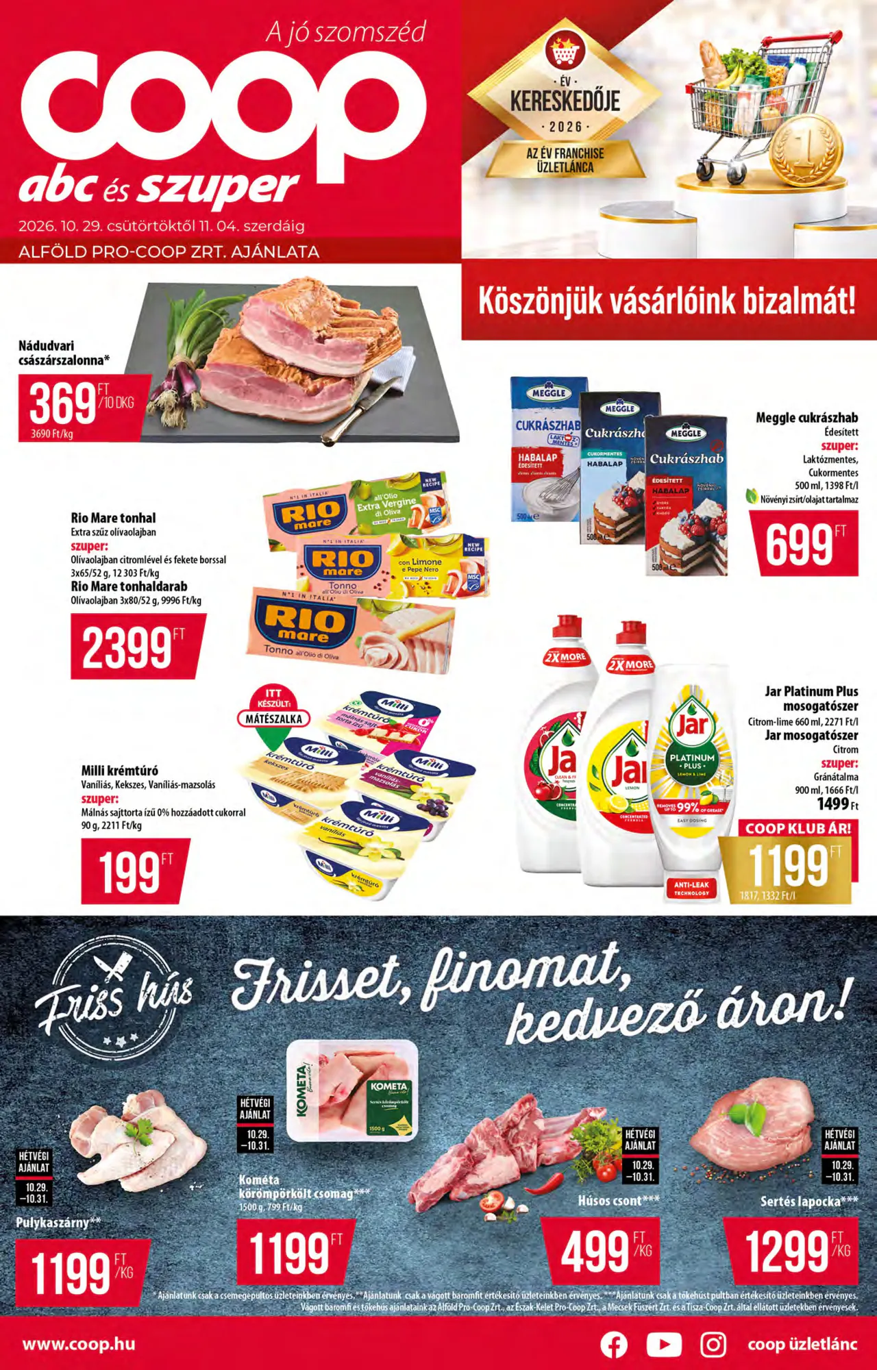 Coop akciós újság 2026.10.29-től - 1. oldal.