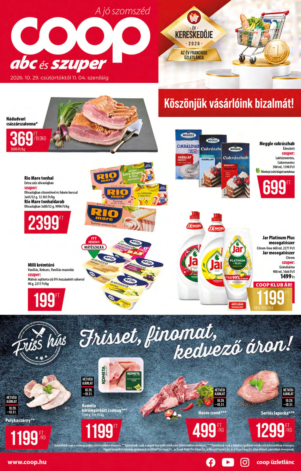 Coop akciós újság 2026.10.29-től - 1. oldal.