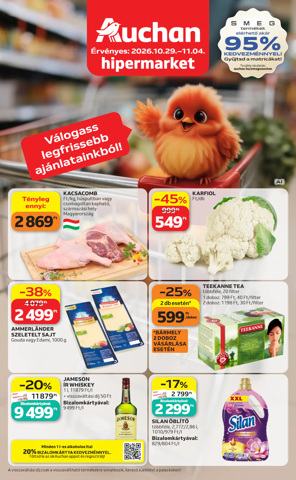 Auchan akciós újság 2026.10.29-től - 1. oldal.