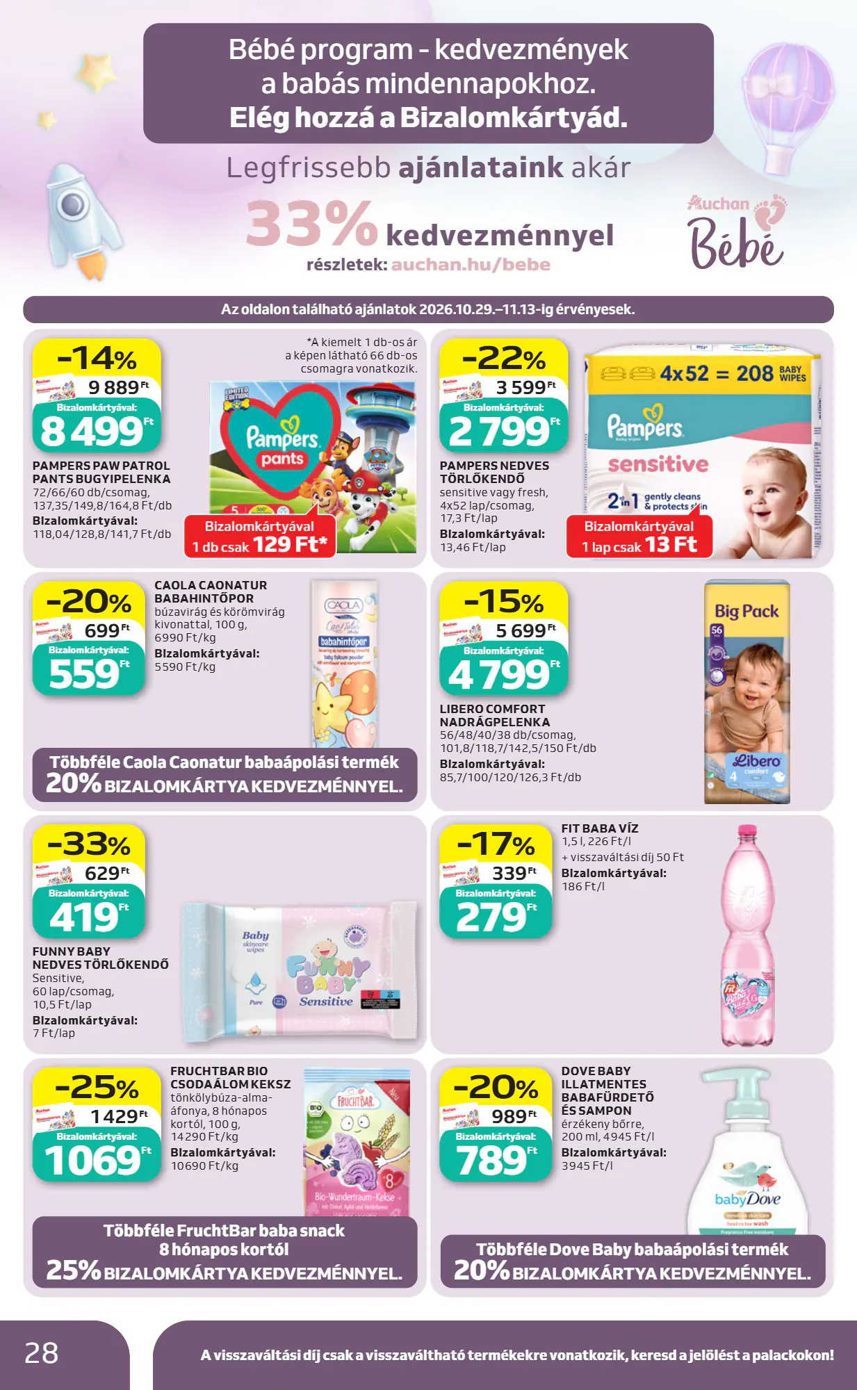 Auchan akciós újság 2026.10.29-től - 28. oldal.
