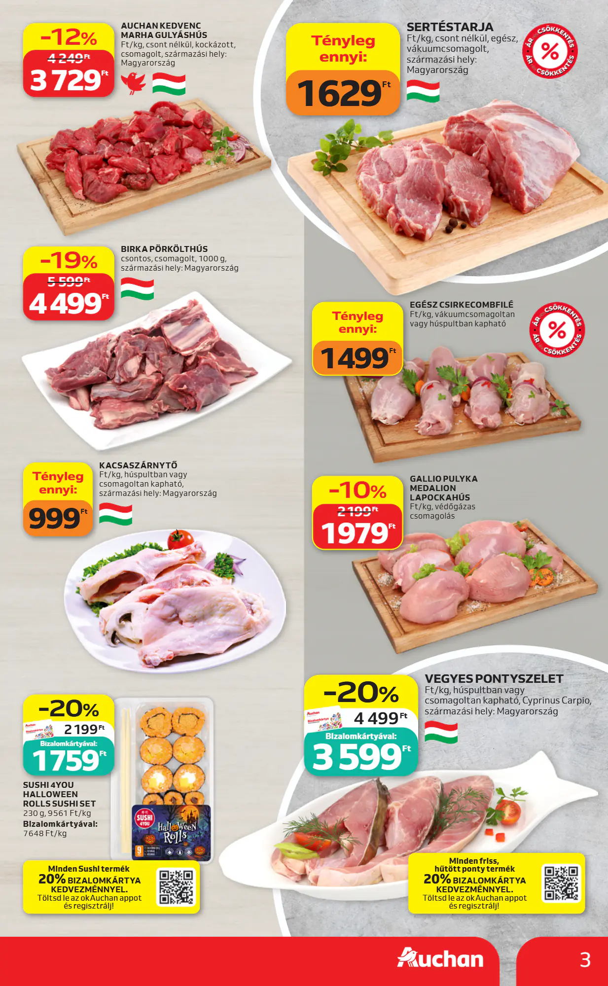 Auchan akciós újság 2026.10.29-től - 3. oldal.