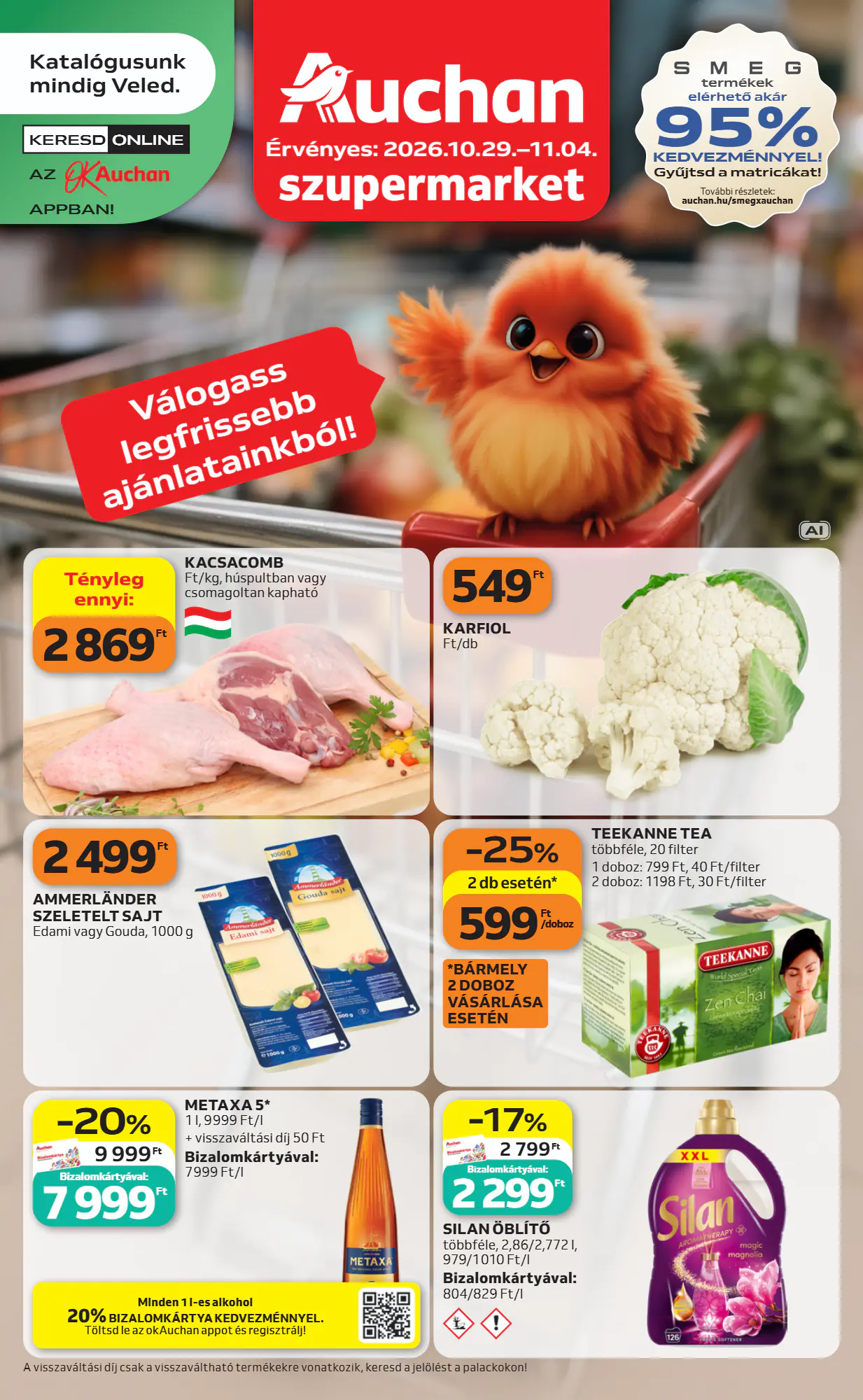 Auchan akciós újság 2026.10.29-től - 1. oldal.