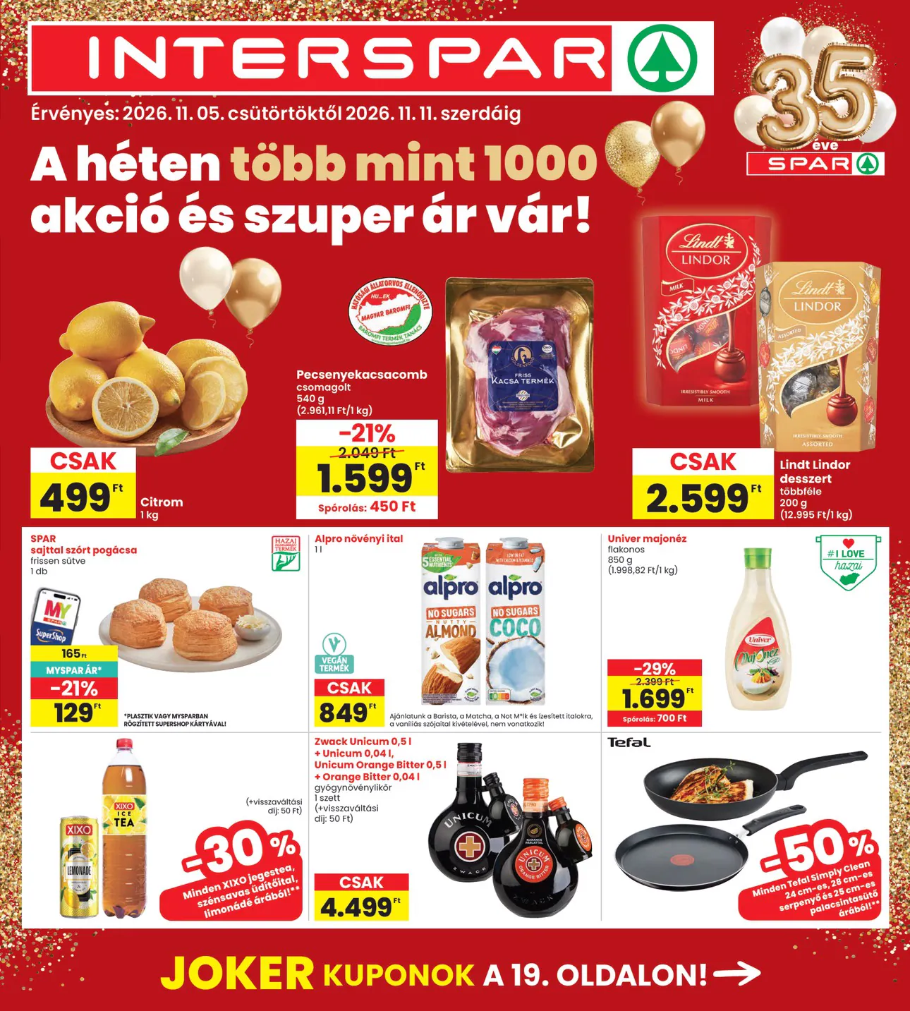 Interspar akciós újság 2026.11.05-től - 1. oldal.