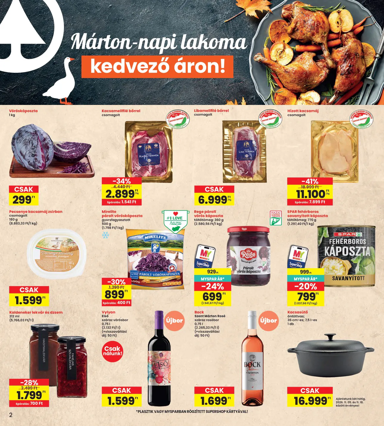 Interspar akciós újság 2026.11.05-től - 2. oldal.