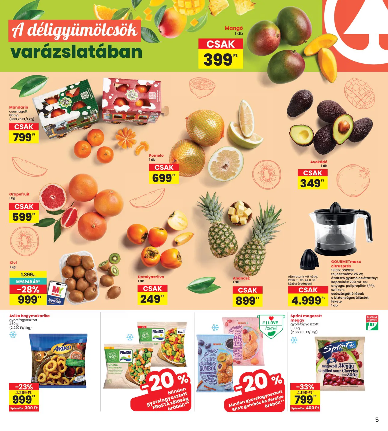 Interspar akciós újság 2026.11.05-től - 5. oldal.