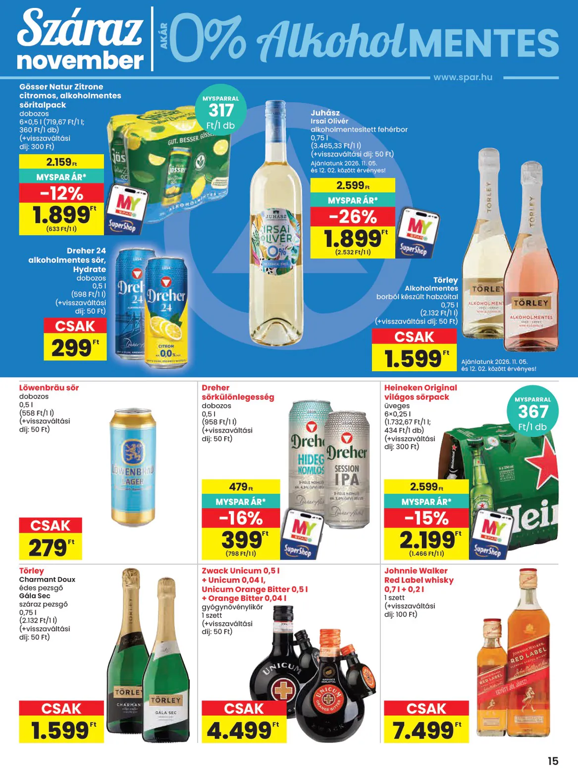 Spar akciós újság 2026.11.05-től - 15. oldal.