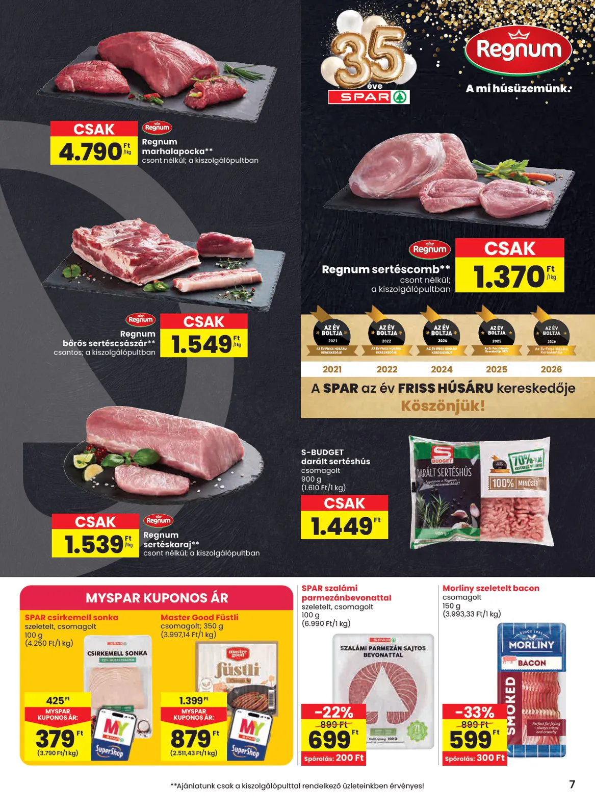 Spar akciós újság 2026.11.05-től - 7. oldal.