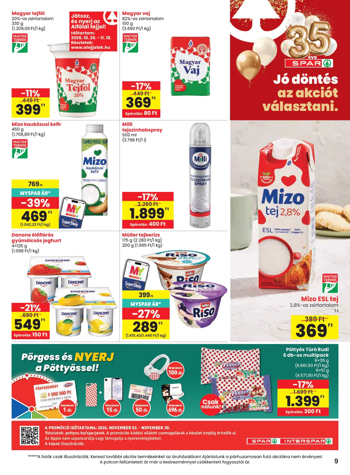 Spar akciós újság 2026.11.05-től - 9. oldal.
