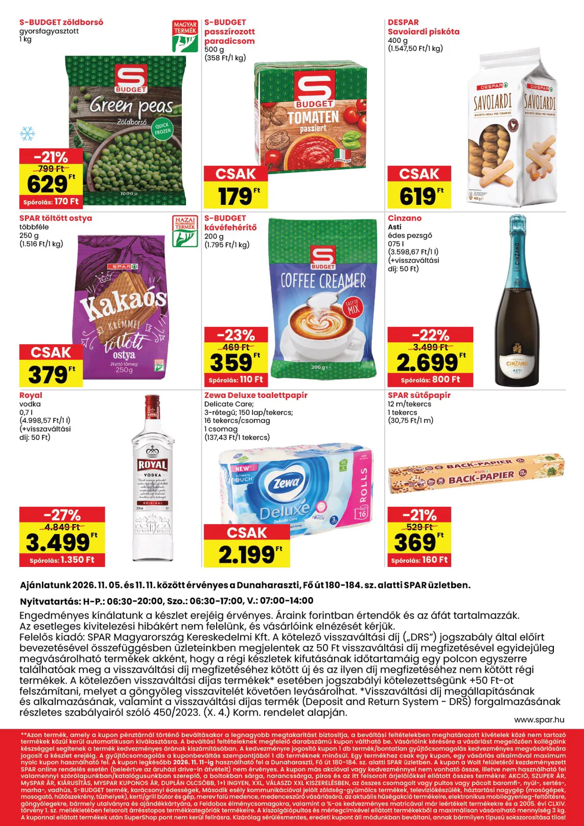Spar akciós újság 2026.11.05-től - 2. oldal.