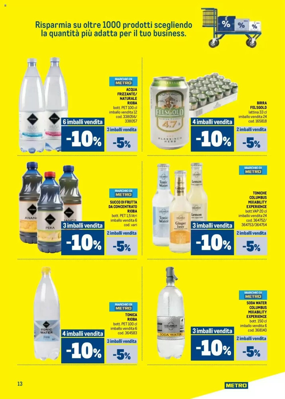 Volantino promozionale Metro  valide dal 09/10/2025 - Pagina 13.