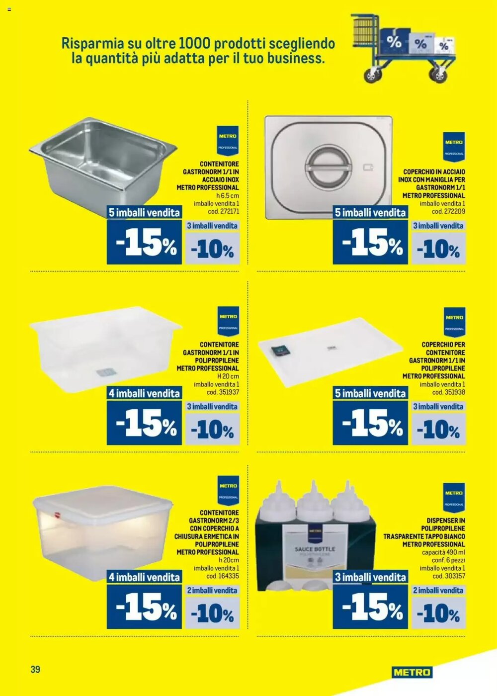 Volantino promozionale Metro  valide dal 09/10/2025 - Pagina 39.