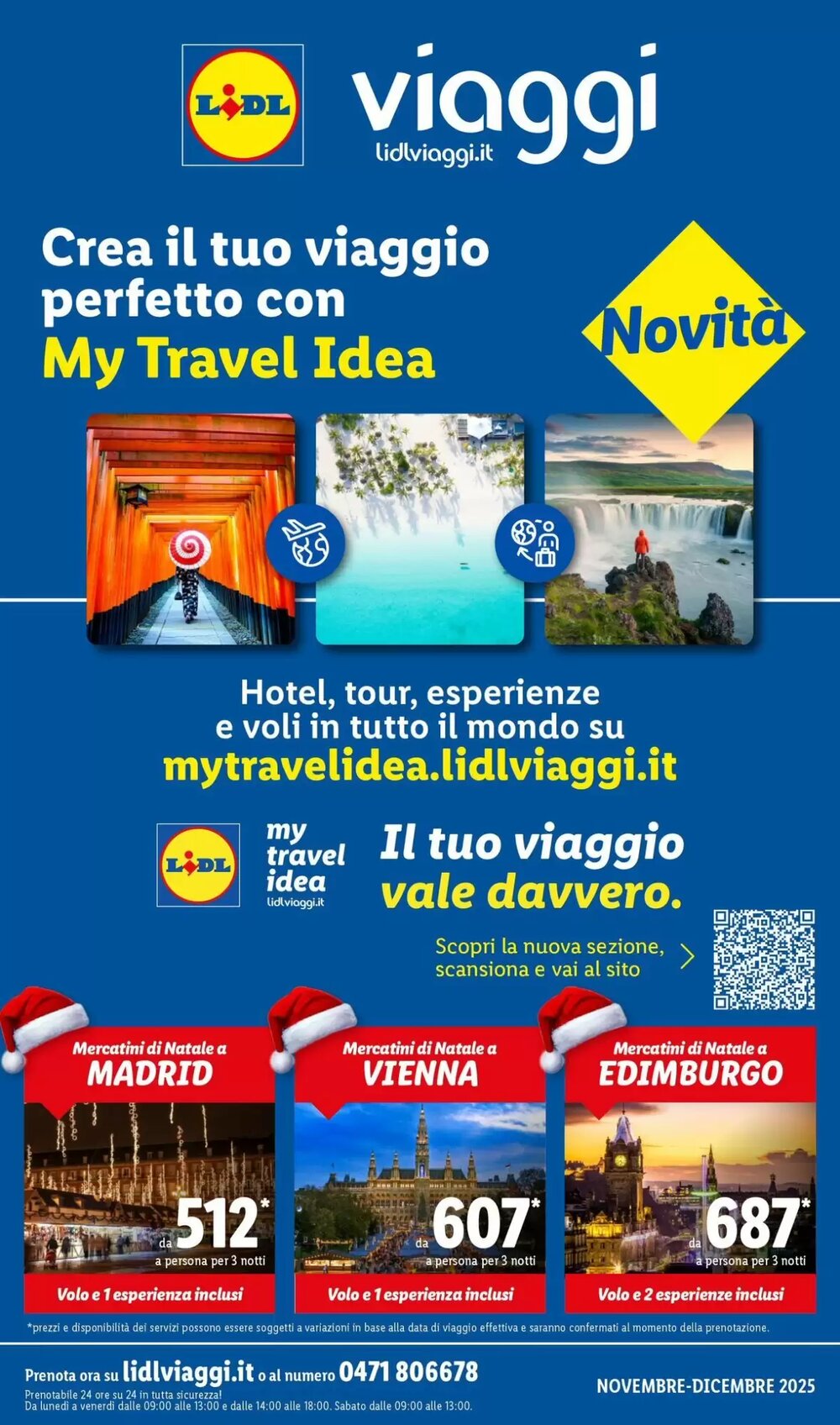 Volantino promozionale Lidl Viaggi  valide dal 01/11/2025 - Pagina 1.