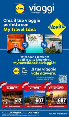 Volantino promozionale Lidl Viaggi valide dal 01/11/2025