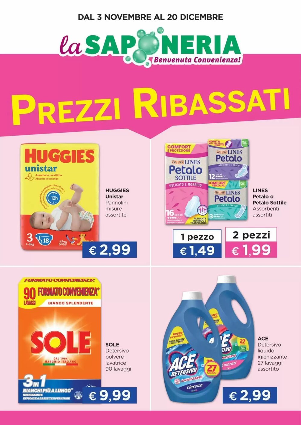 Volantino promozionale La Saponeria  valide dal 03/11/2025 - Pagina 1.