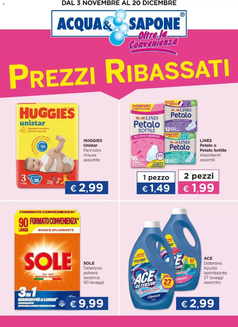 Volantino promozionale Acqua & Sapone  valide dal 03/11/2025 - Pagina 1.