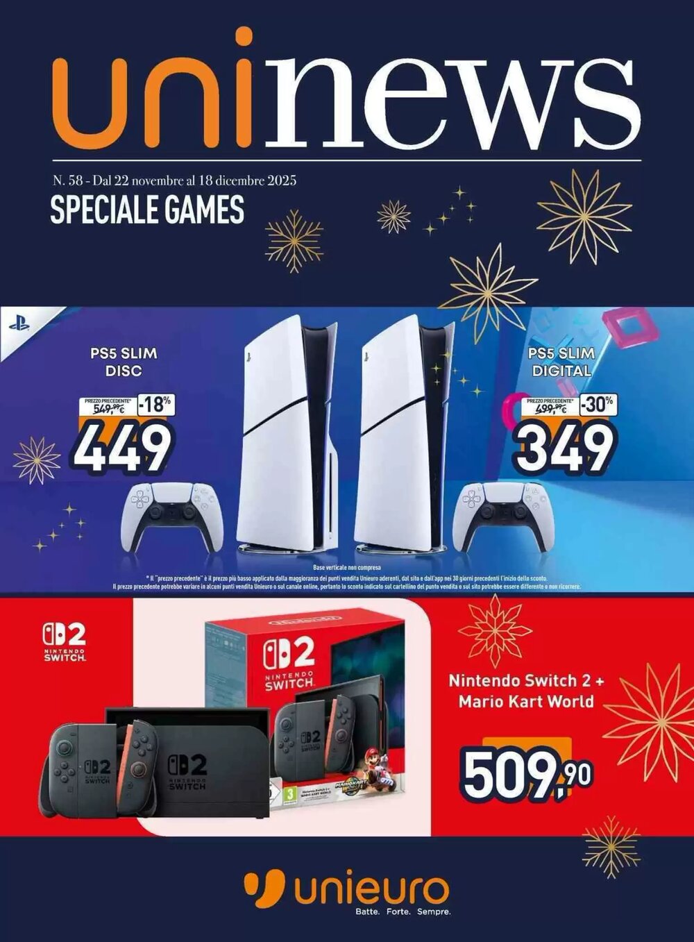 Volantino promozionale Unieuro  valide dal 22/11/2025 - Pagina 1.