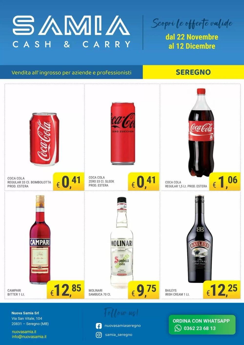 Volantino promozionale Samia Cash and Carry  valide dal 22/11/2025 - Pagina 1.