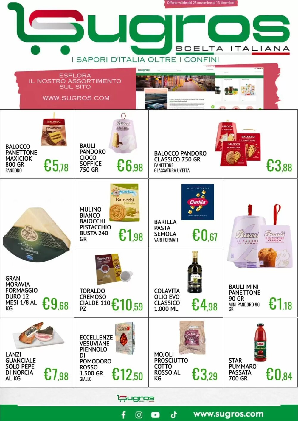 Volantino promozionale Sugros  valide dal 23/11/2025 - Pagina 1.