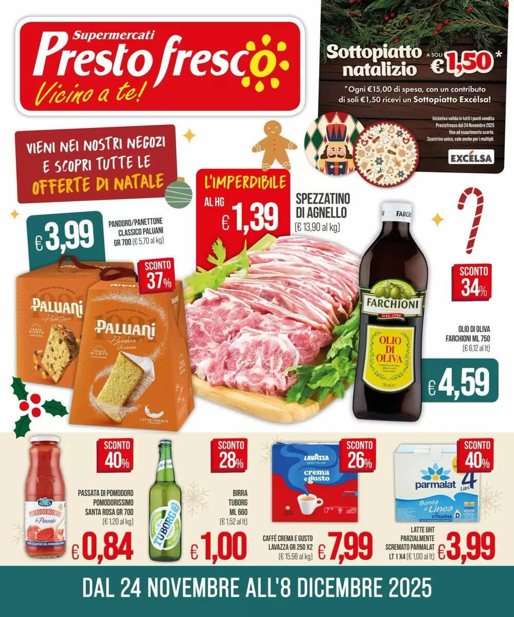 Volantino promozionale PrestoFresco  valide dal 24/11/2025 - Pagina 1.