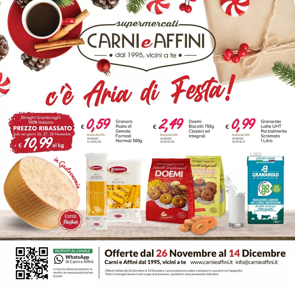 Volantino promozionale Carni e Affini Supermercati  valide dal 26/11/2025 - Pagina 1.