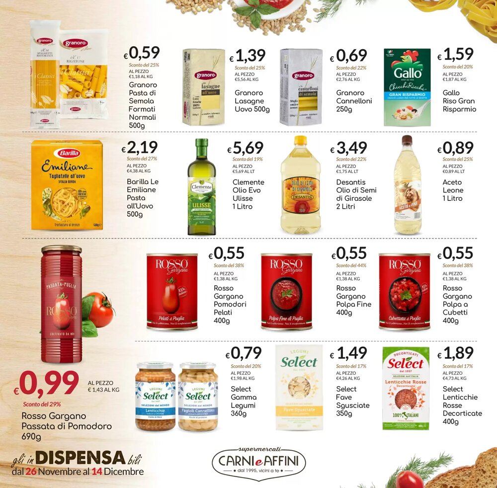 Volantino promozionale Carni e Affini Supermercati  valide dal 26/11/2025 - Pagina 6.