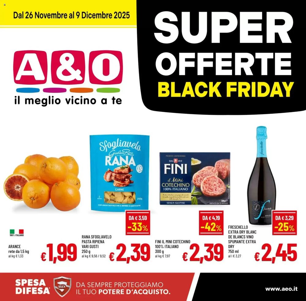 Volantino promozionale A&o  valide dal 26/11/2025 - Pagina 1.